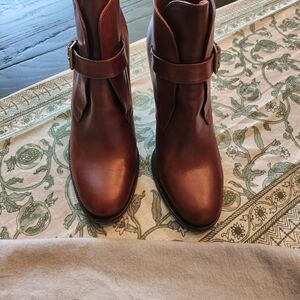 Ralph Lauren Brown Ankle Boots for Timeless Elegance